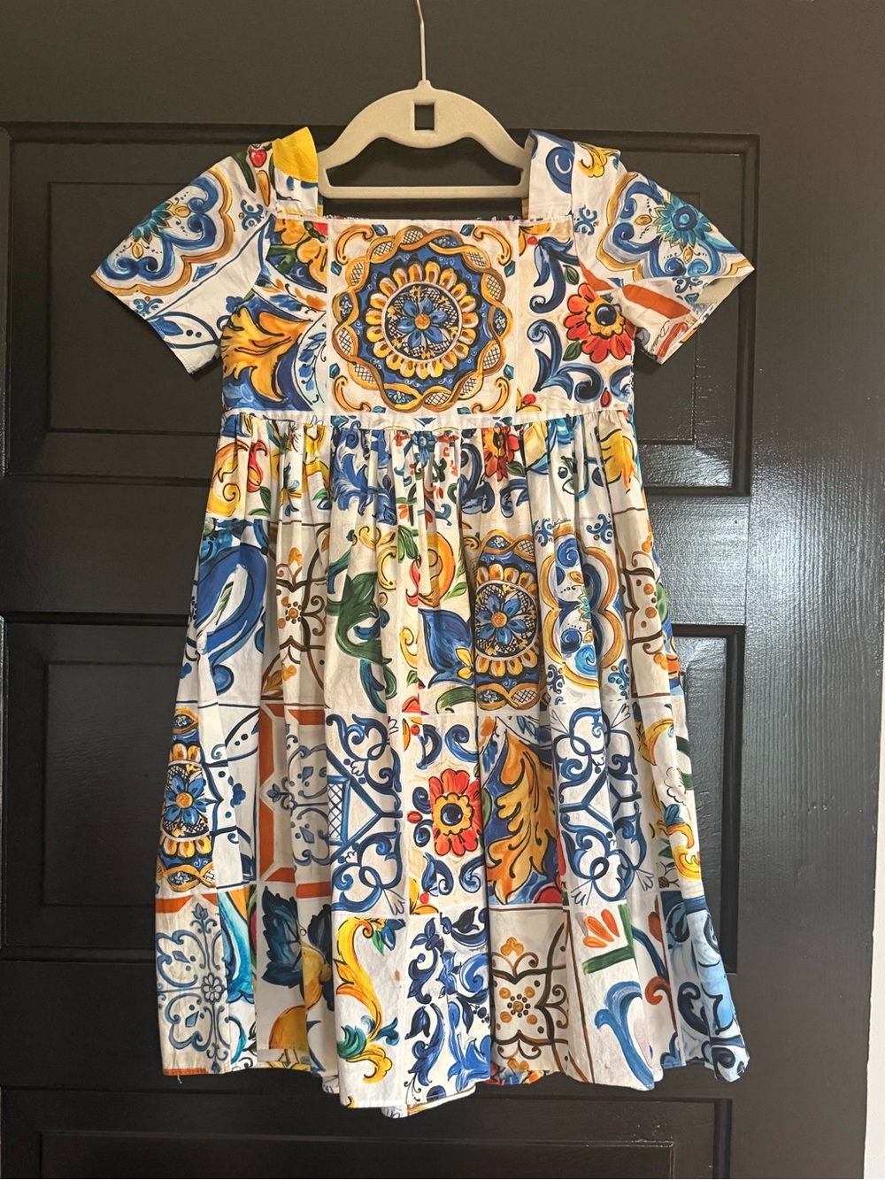 Dolce & Gabbana Majolica-print cotton dress size 5